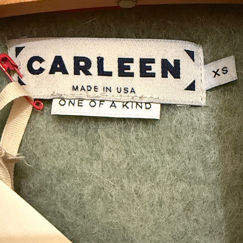 Carleen Green & Cream Fleece Jacket with Red Trim - Picture 2 of 15